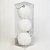 Caixa c/ 3 Bolas Natalinas Brancas Com Textura e Glitter - 10cm - Imagem 1