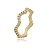 Anel Waves Fino Cravejado Dourado - Imagem 1