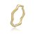 Anel Waves Fino Liso Dourado - Imagem 1