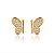 Brinco Meia Borboleta Cravejado Dourado - Imagem 1