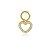 Pin Lock Coração Dourado - Imagem 1