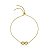 Pulseira Infinito Cravejado Dourado - Imagem 1