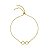Pulseira Infinito Liso Dourado - Imagem 1