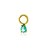 Pin Lock Gota Pedra Turmalina Dourado - Imagem 1