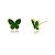 Brinco Borboleta Verde Dourado - Imagem 1