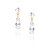 Brinco Pedras 3 Cristal Dourado - Imagem 1