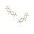 Brinco E. Cuff 3 Estrelas Dourado - Imagem 1