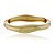 Bracelete Liso Onda Dourado - Imagem 1