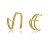 Brinco Vivian Liso Dourado - Imagem 1