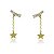 Brinco Estrela Cristal Dourado - Imagem 1