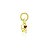 Pin Lock Love Resina Dourado - Imagem 4