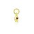 Pin Lock Love Resina Dourado - Imagem 1