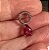 Pin Lock Gota Pedra Rubi Rbranco - Imagem 3