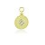Charm Placa Flor Dourado - Imagem 1