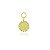 Charm Placa Redonda Dourado - Imagem 1