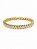 Pulseira Onda Liso E Cravejado Dourado - Imagem 1