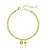 Pulseira Dupla Chave Cadeado Dourado - Imagem 1