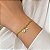 Pulseira Dupla Chave Cadeado Dourado - Imagem 2