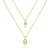 Colar Duplo Chave Cadeado Dourado - Imagem 1