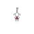 Pingente Menina Zirc Rosa Rbranco - Imagem 1