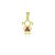 Pingente Menina Zirc Rosa Dourado - Imagem 1