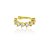 Piercing Penelope Cristal Dourado - Imagem 1