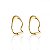 Brinco Organico Encaixe Dourado - Imagem 1