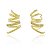 Brinco E. Cuff Cheio Dourado - Imagem 1