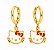 Brinco Infantil Argola Hello Kitty Dourado - Imagem 1