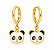 Brinco Infantil Argola Panda Dourado - Imagem 1