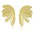 Brinco Leque Folha Dourado - Imagem 1