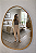 Espelho orgânico grande Zarah 4mm 128x92 moldura lamina maciça Freijo - Imagem 2