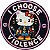 Patch Bordado GATO I CHOOSE VIOLENCE 7,6 X 7,6 - Imagem 1