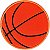 Patch Bordado BOLA DE BASQUETE 8 x 8 - Imagem 1