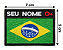 Patch Bandeira Brasil Ou Seu Estado + Nome E Sangue 7 x 5 - Imagem 2