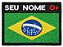 Patch Bandeira Brasil Ou Seu Estado + Nome E Sangue 7 x 5 - Imagem 1
