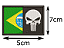 Patch Bandeira Brasil + Justiceiro 7 x 5 - Imagem 2