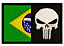 Patch Bandeira Brasil + Justiceiro 7 x 5 - Imagem 1
