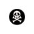 Patch Bordado CAVEIRA 4,5 x 4,5 CM - Imagem 1