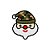 Patch Bordado Papai Noel Militar 7 x 6 CM - Imagem 1