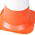 Cone de Sinalização 75 Cm – Laranja e Branco - Imagem 3