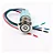 Botão Inox Liga Desliga 16mm Led 12V 24v + Chicote - Imagem 1