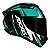 CAPACETE AXXIS DRAKEN VECTOR GLOSS BLACK TIFANY WHITE - Imagem 2