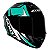 CAPACETE AXXIS DRAKEN VECTOR GLOSS BLACK TIFANY WHITE - Imagem 4