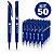 Kit 50 Canetas Plásticas Ref. 13830B Personalizadas - Imagem 1