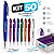 Kit 50 Canetas Plásticas Brancas Ref. 5984 Personalizadas - Imagem 1