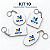 Kit 10 Chaveiros MDF Personalizados - Imagem 1