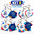 Kit 5 Chaveiros MDF Personalizados Dupla Face - Imagem 1