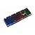 Teclado Semi Mecânico Gamer Iluminado Led Rgb Metal Exbom BK-152C Preto - Imagem 3