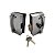 Fechadura 3530 bico de papagaio para porta de correr + contra fechadura 3534 v/v - Cromado - Imagem 1